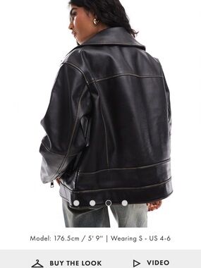 ASOS Black Faux Leather Moto Jacket